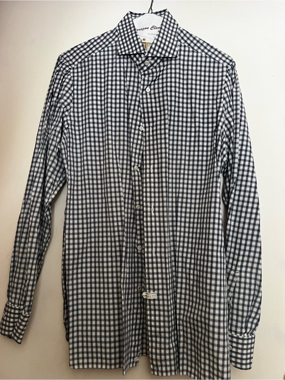 ISAIA NAPOLI 16/41 Made in Italy Men’s Dress Shirt lot of 5 stripe check plaid